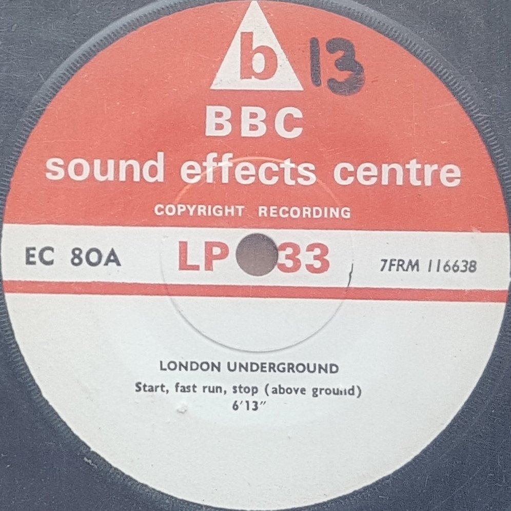 EC 80A London Underground Not registered from the BBC records and Tapes library Label